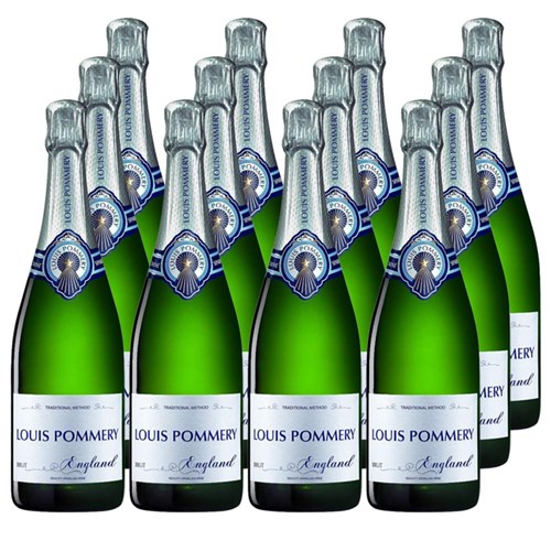 Buy a Case of 12 Bottles of Louis Pommery Brut English Sparkling75cl - Securely Packaged and Delivered Together